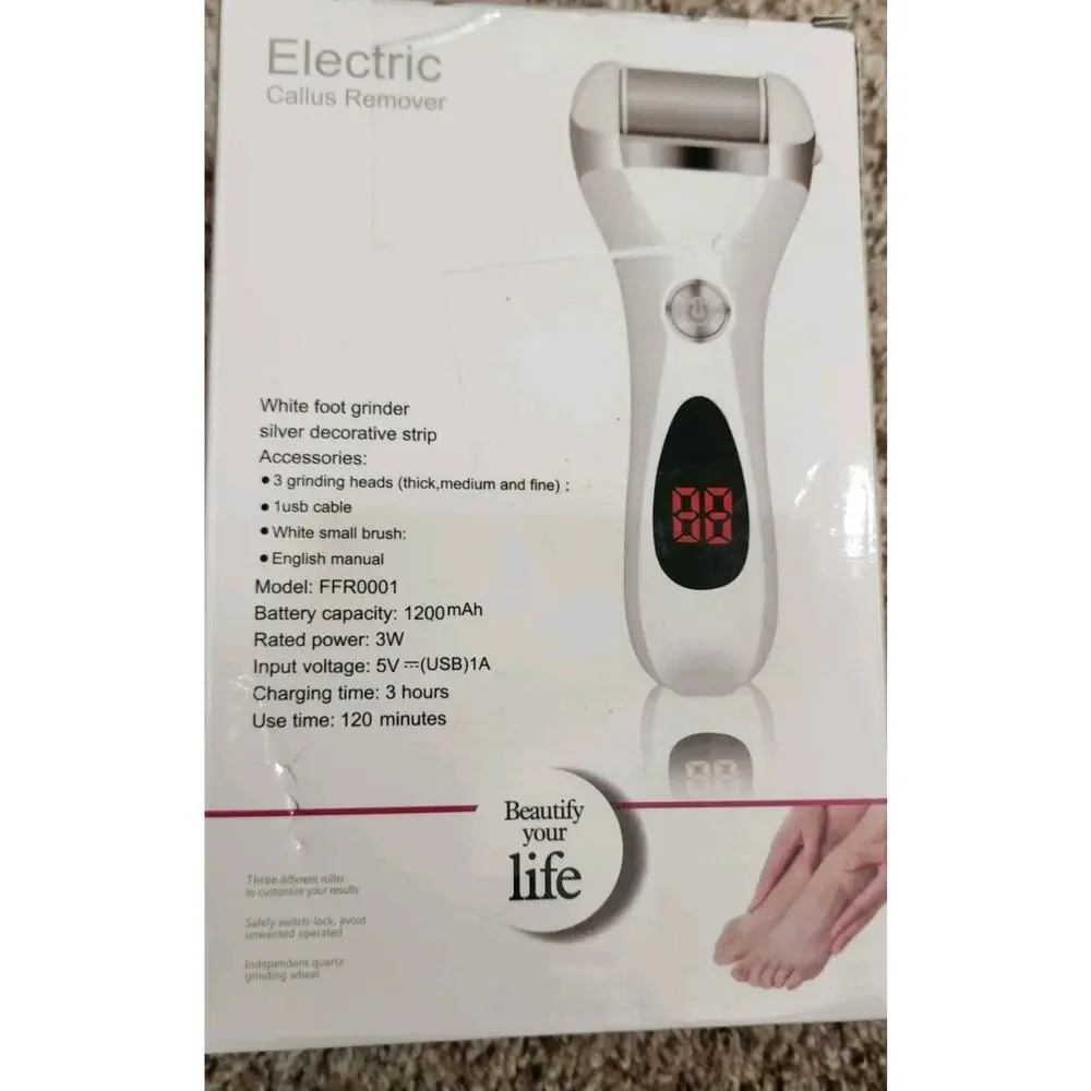 Electric Foot Callus Remover Kit, Elmchee Rechargeable Callous removers 3...